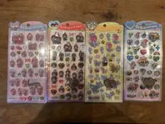 【正規品】うるちゅるポップシール4枚セット（パワパフ、トムジェリ、モンチッチ）