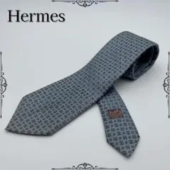HERMES ネクタイ H柄 ファソネ ジャガード 光沢 - メルカリ