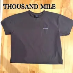 THOUSAND MILE 半袖Tシャツ レディース 黒 ブラック グレー
