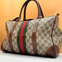 GUCCI グッチ GGキャンバス シェリーライン ミニボストンバッグ