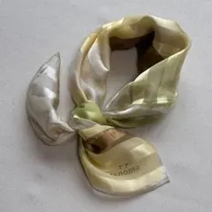 12-21.美品 renoma アートモチーフ シルクスカーフ