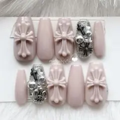 現品♡シズニルック クロム y2k ちゅるん サブカル バレエコア ネイルチップ