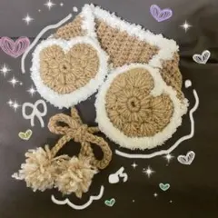 ハートイヤーマフ ハンドメイド