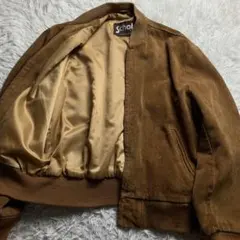 【雰囲気抜群】schott レザージャケット スウェード キャメル 42 90's USA製 SCHOTT スエードレザー ジャケット 42 - Synergy Vintage