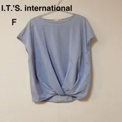 I.T.'S. international ストライプ フロントクロス ブラウス