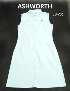 ♥特別価格【ASHWORTH 】ノースリーブ ワンピース ホワイト Lのサムネイル