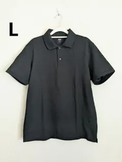 美品 ユニクロ ドライカノコポロシャツ（半袖） Lサイズ　ブラック