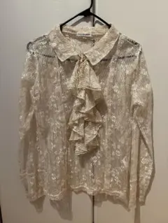 a.v.v standard レースシャツ 長袖 アイボリー