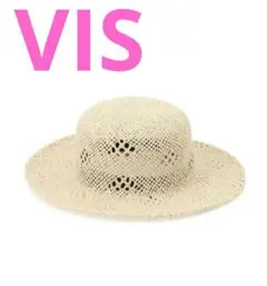 VIS トライアングルメッシュハット 麦わら帽子　ハット　ストローハット　帽子のサムネイル