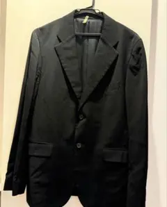 24522✨イッセイミヤケ 黒タグ デザイン ダブルスーツ XL ブラック 