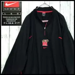 専用 ナイキ★ナイロンジャケット 90年代 XL ハーフジップ ヴィンテージ 黒