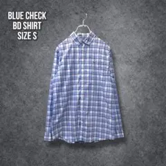 チェックシャツ ボタンダウン 長袖 古着 ジュニア レディース M相当 春シャツ