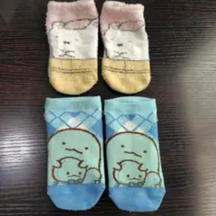 すみっコぐらし靴下 　２足セット　しろくま　とかげ