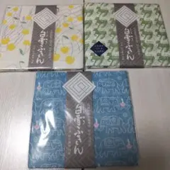 【未開封品】白雪ふきん 　3枚セット　高級蚊帳生地使用 さくらんぼ 鹿 ブッダのサムネイル
