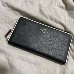 【美品】COACH 長財布 黒 レザー