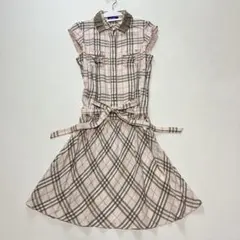 美品　バーバリーブルーレーベル　ワンピース ホースロゴ　フリル　リボン