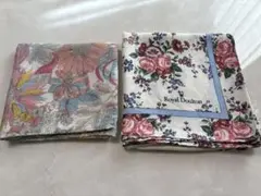 ハンカチ　2枚　Royal Doulton , Intermode
