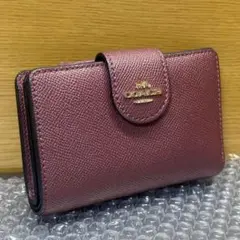 COACH 二つ折り財布 ボルドー
