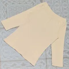 GAP ボートネック ベージュ 五分袖 カットソー トップス タイト y2k無地