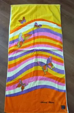 HANAEMORI 蝶と波模様 タオルケット