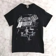 49　GILDAN　半袖Ｔシャツ　S　黒　プリント　バックプリント　US古着