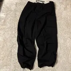 【新品】GU ジーユー スーパーワイドカーゴパンツ ブラック Lサイズ