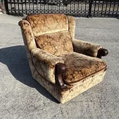 カリモク FURNITURE 金華山 1人掛ソファ アンティーク ヴィンテージ①