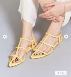 新品イエロー サンダルのサムネイル