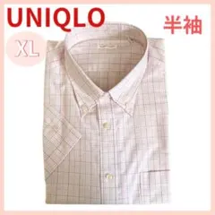 UNIQLO ドライ　イージーケア　シャツ　XL 半袖　ピンク