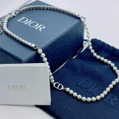 Christian Dior ネックレス　アイコン　パール　スクエア　ベネチアン
