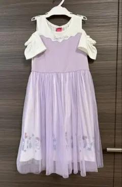 女の子　ワンピース　130 アリエル　紫　プリンセス