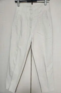 ZARA ハイウエストパンツ　麻素材
