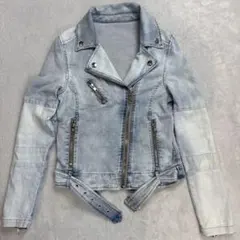 ディーゼル　ストレッチデニム　ダブルライダースジャケット　XXSサイズ　美品