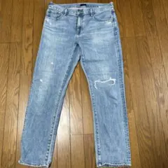 UNIQLO ダメージ加工 デニムパンツ 33 ストレートタイプ