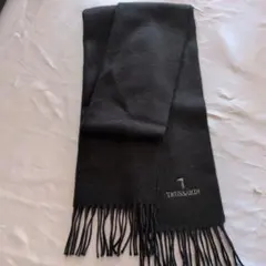 お値下げしました、TRUSSARDI ブラック マフラー ウール