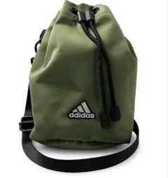 adidas moussyコラボ　2way ショルダーバッグ 巾着バッグ カーキのサムネイル