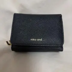 niko and... ニコアンド 三つ折り財布 ミニウォレット 黒