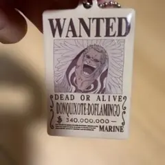 ONE PIECE ドフラミンゴ 手配書 キーホルダー WANTED ワンピース