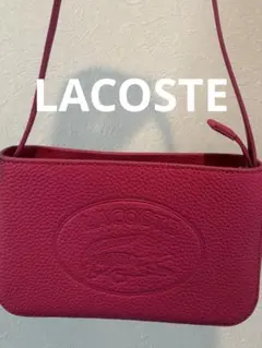 【美品　未使用】LACOSTE ピンクショルダーバッグ