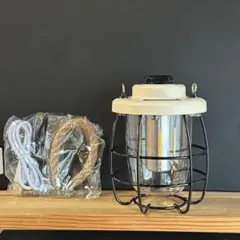 新品 レトロ風 ランタン 充電式 防災 吊り下げ アウトドア ベージュ