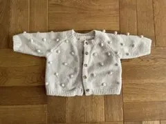ポンポン付きカーディガン 70cm