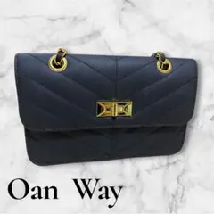 Oan Way キルティング チェーンショルダーバッグ ブラック