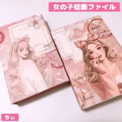 おすそ分け蛇腹ファイル 2点セット 女の子 コラージュファイル コラージュ素材