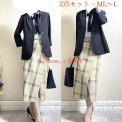 極美品！洗えるML〜Lスーツ　So close×ロペ　春夏秋　セットアップスーツのサムネイル