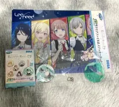 プロセカ セガラッキーくじ クリアファイル ステッカー 缶バッジ レオニ