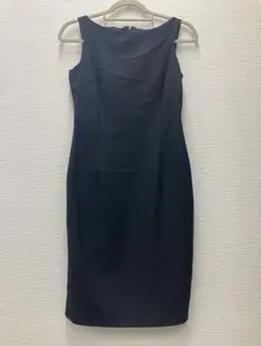 ZARA ノースリーブ ひざ丈ワンピース ブラック