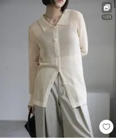 8日発送⭐︎セレクトモカ　メッシュ襟付きカーディガン