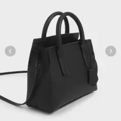 ストラクチャード ダブルトップハンドルトートCHARLES & KEITH