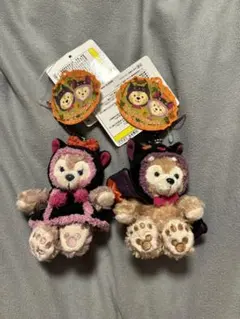 ダッフィー、シェリーメイぬいぐるみバッチ