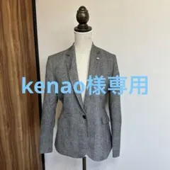 【ORIHICA】グレー系 チェック柄 テーラードジャケット